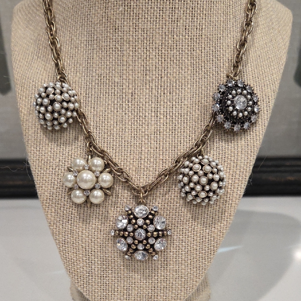 Banana Republic Gold and Silver Statement Necklace